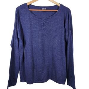 Patagonia Men's Purple Organic Cotton Worn Wear Sweater Size Medium